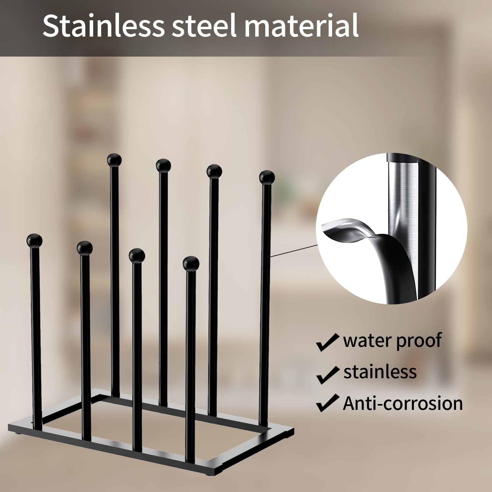 Schuhregal Stehend Metall - Freistehende Schuhschrank, Schuhablage für Schlafsaal, Schrank, Eingangsbereich, Schlafzimmer, Terrasse, Outdoor, Flur, Schuhregal-Organizer für 4 Paar (Schwarz)