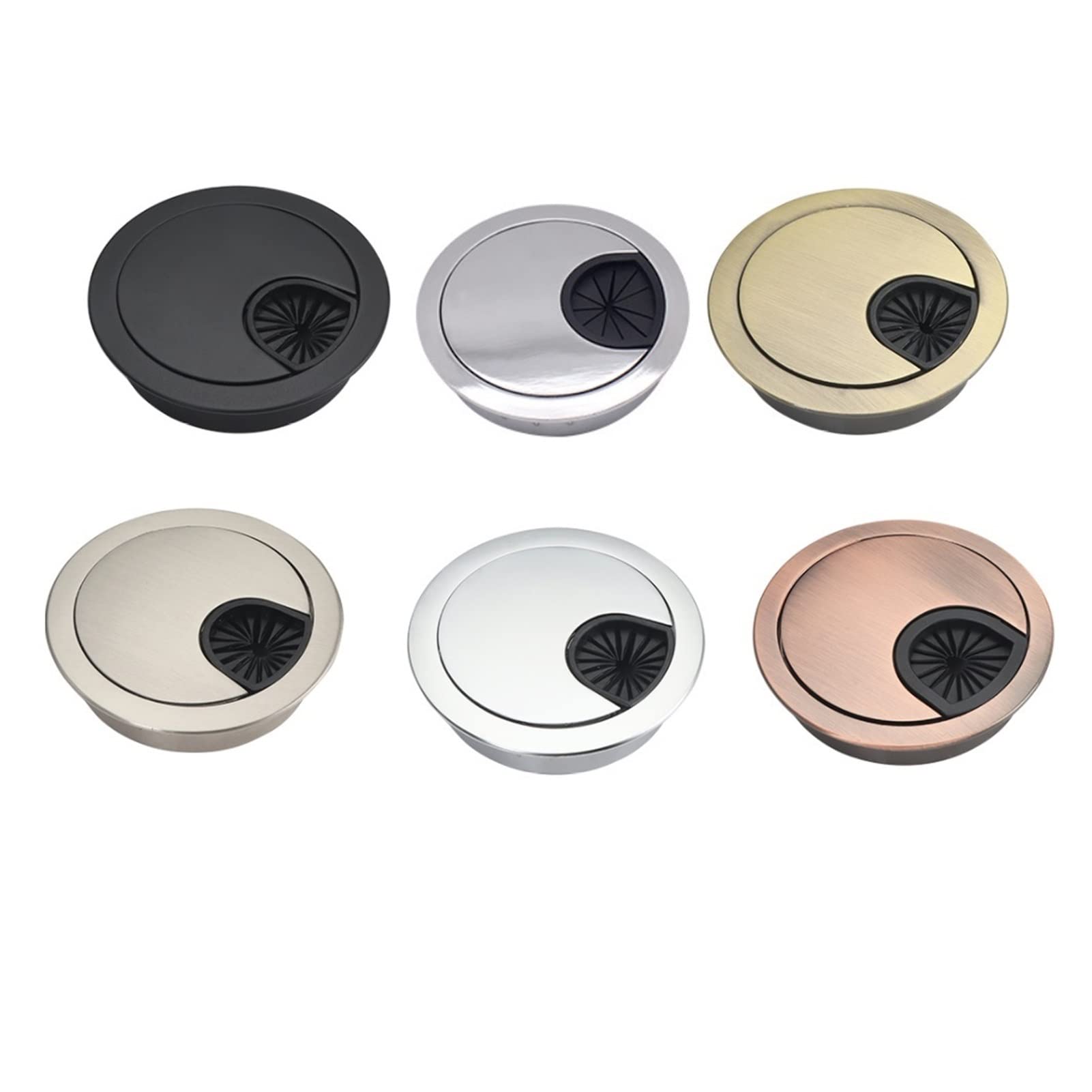 Przepusty kablowe do biurka, 8 szt. Osłona otworu na drut ze stopu cynku biurko komputerowe 53 mm wielokolorowa(Green Bronze)