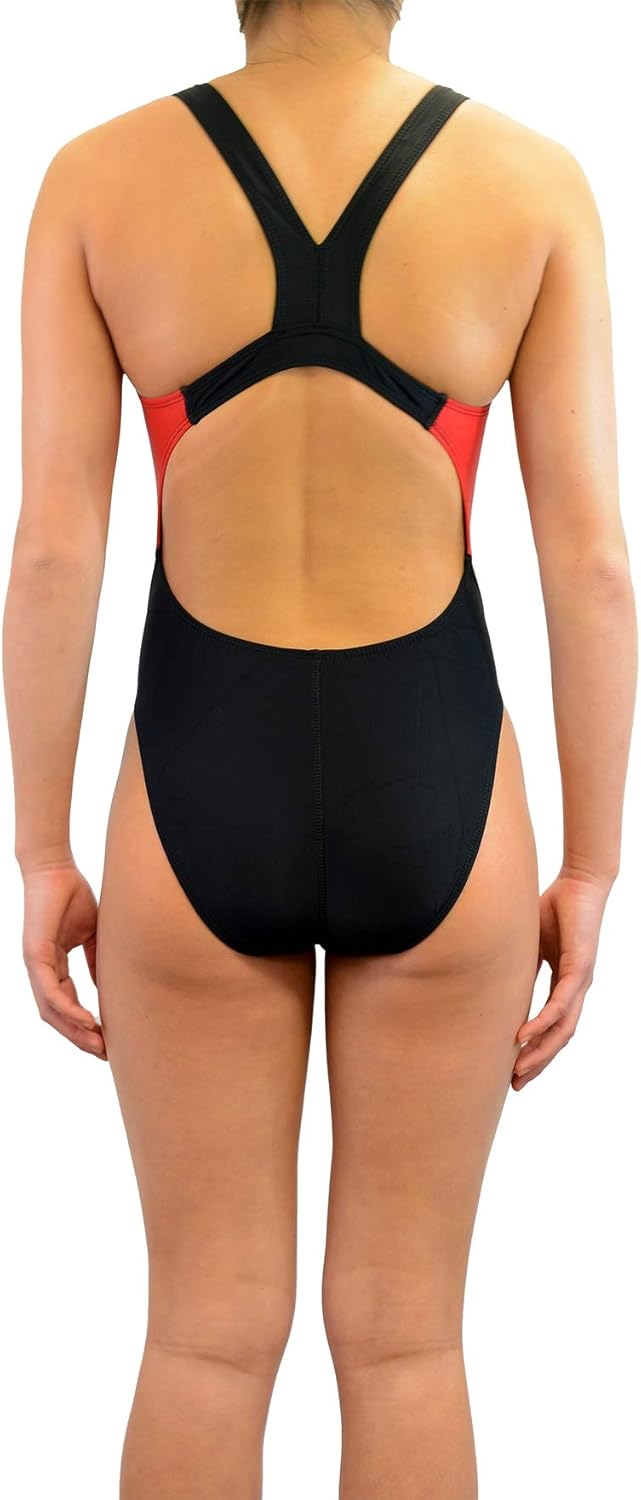 Vista 4 de Adoretex GirlsWomen's Athletic Raceback Swimsiut, One Piece Training Swimwear, Bathing Suit