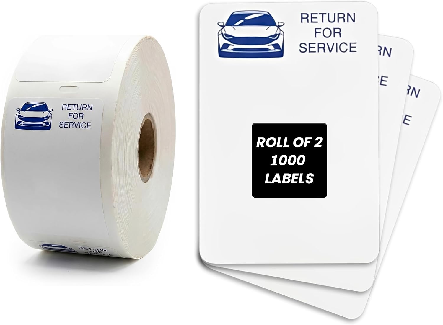 MICRO TEC Return for Service Oil Change Stickers, 500 Labels/Roll, Roll 2 | Preprinted static cling windshield service reminder labels compatible with Zebra TLP-2824 Plus and GODEX RT-200i