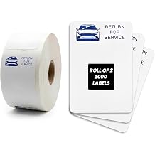MICRO TEC Return for Service Oil Change Stickers, 500 Labels/Roll, Roll 2