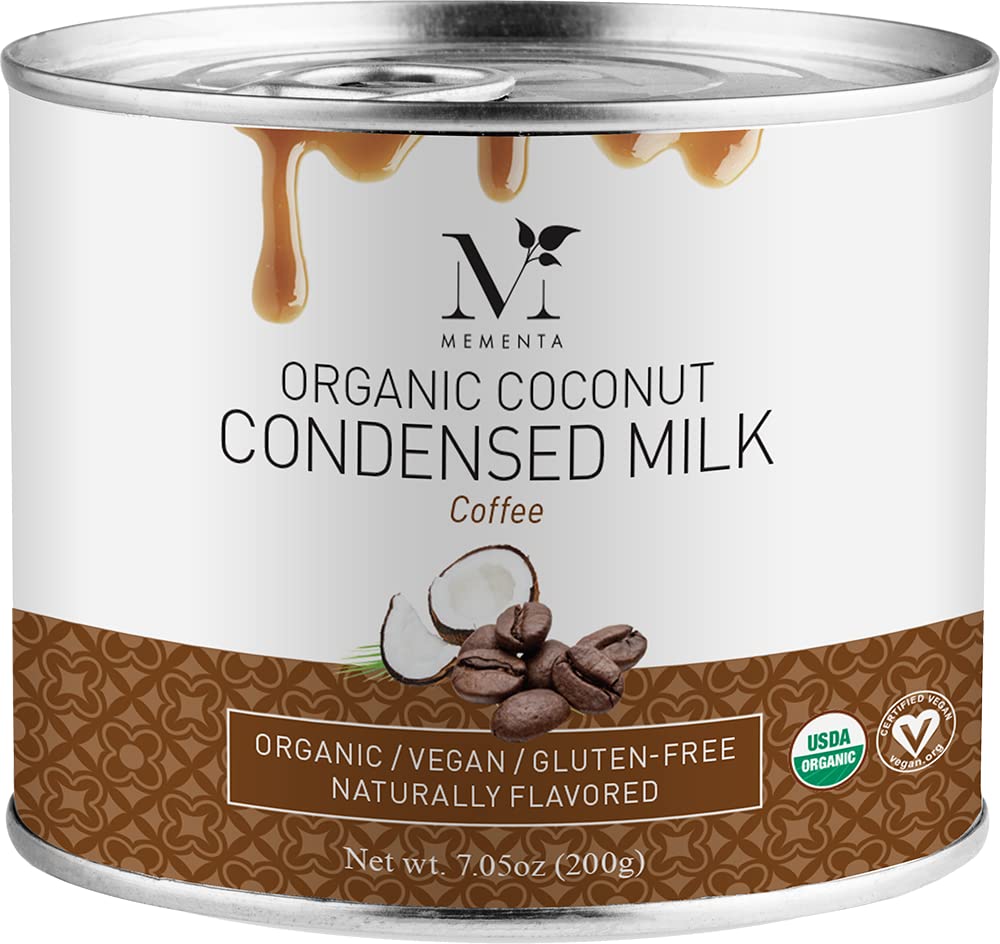 Mementa Organic Coconut Condensed Milk, Coffee - 200 ml (Pack of 1)
