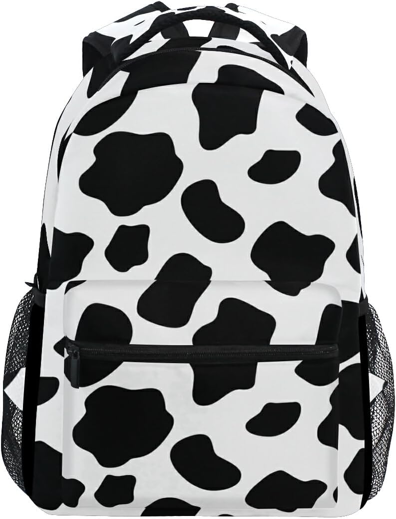 School Backpack Cow Grain Teens Girls Boys Schoolbag Travel Bag