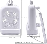 Vista 8 de Facon Combo de luz de ventilador de 12 V CC para caravana emergente, interruptor independiente, cable extensible de 2 velocidades con enchufe macho