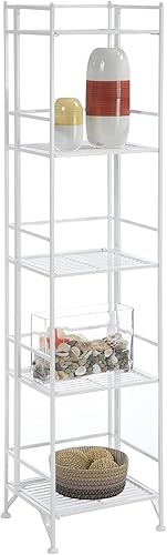 Miniatura 4 de Convenience Concepts Designs2Go - Estante para almacenamiento extra de 2 pisos, metal, plegable, Metal, Blanco