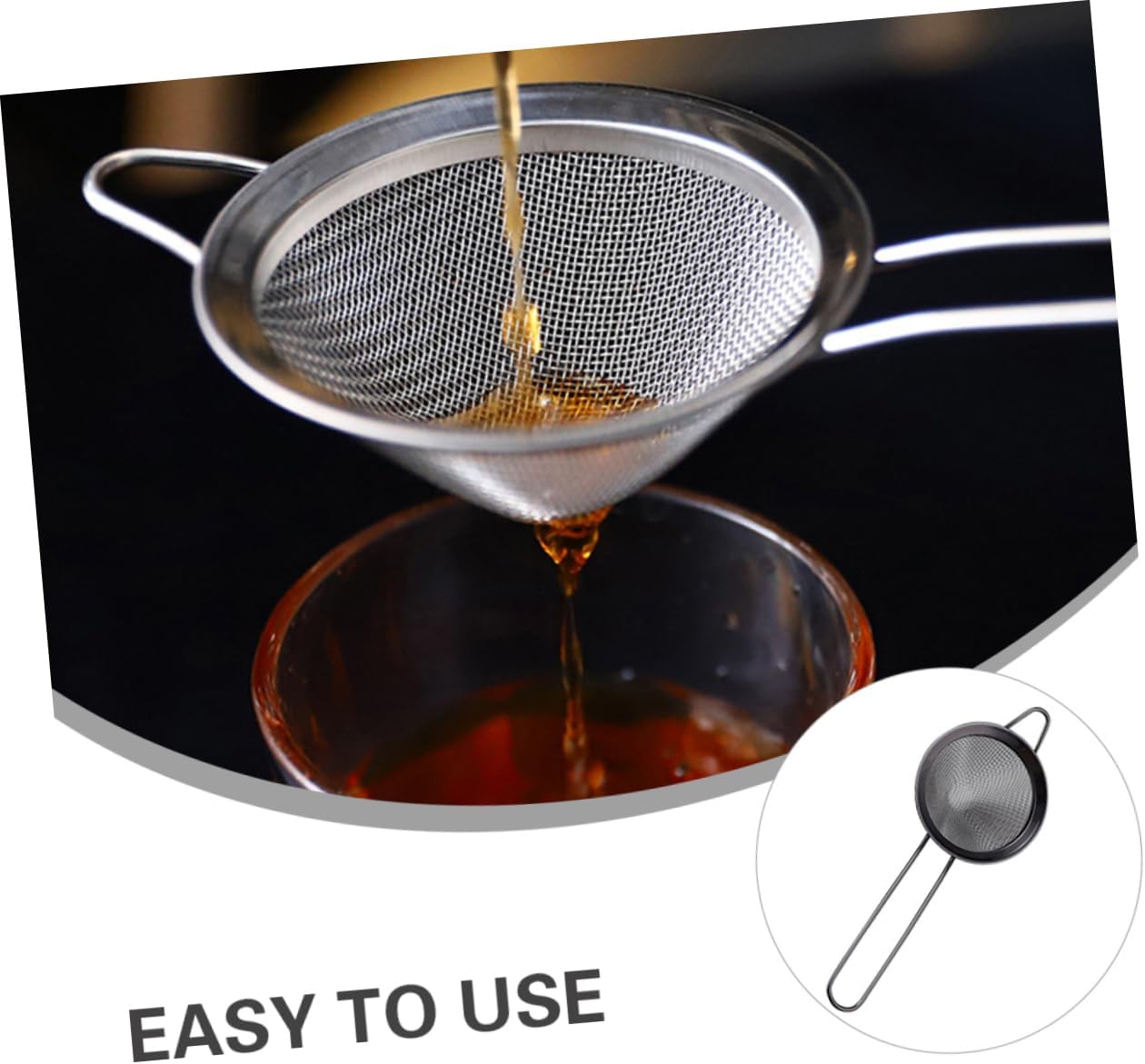 Ciieeo Creative Triangle Strainer Hook Stainless Steel Residue Strainer for Bar Club