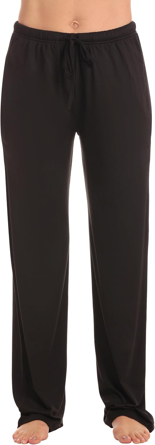 Just Love Women's Pajama Pants, Soft Stretch Jersey PJ Bottoms with Two Pockets, Elastic Waist and Drawstring
