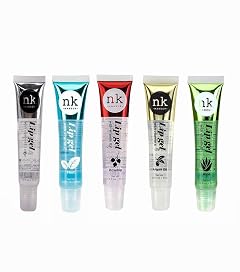 NICKA K NEW YORK 5 Flavors NK Hydrating Lip Gel Rosehip Argan Oil Mint Aloe Clear Moisturizing Clear