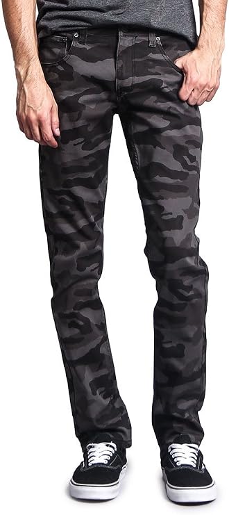 Victorious Mens Camouflage Skinny Fit 