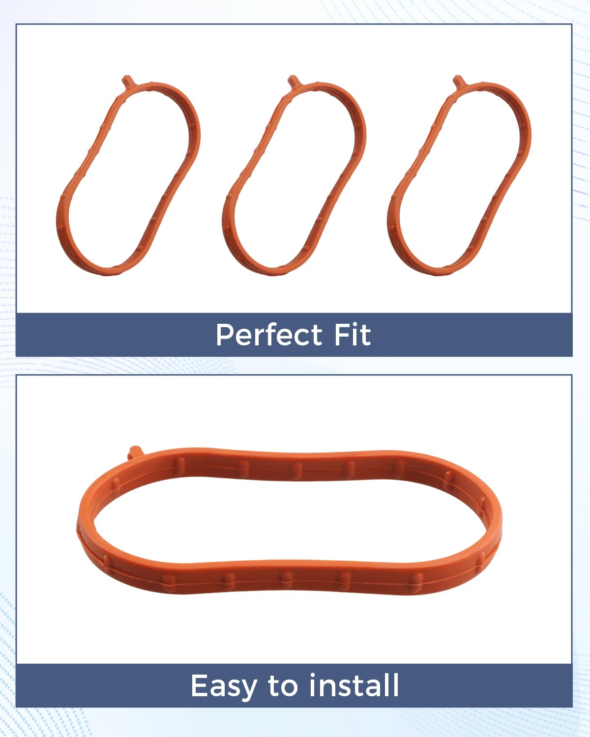Intake Inlet Manifold Gasket Seal Set Upper and Lower Fit for Hyundai Azera Fit for Palisade Fit for Santa Fe Fit for Kia Cadenza Sorento Fit for Sedona Fit for Telluride, 29215-3CFA1 28215-3CFA0