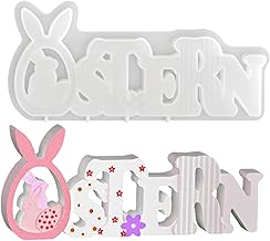 Easter Egg Molds - Reusable Bunny Egg Easy Release | Resin Casting Easter Bunny Mold,for Plaster Wax Clay Resin Soap Spring Holiday Home Arts & Crafts Party Favors