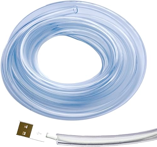 Tomonobu Protector de cable para perros y gatos, 10 pies (120.1 in), alambre transparente para mascotas, protector flexible para cable de tubo