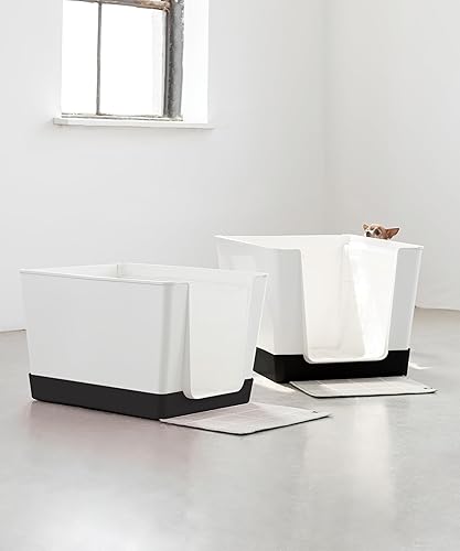 Miniatura 24 de Caja de arena para perros de paredes altas con entrada baja, solución de inodoro para perros para interiores, sin ensuciar ni salpicaduras, soporte