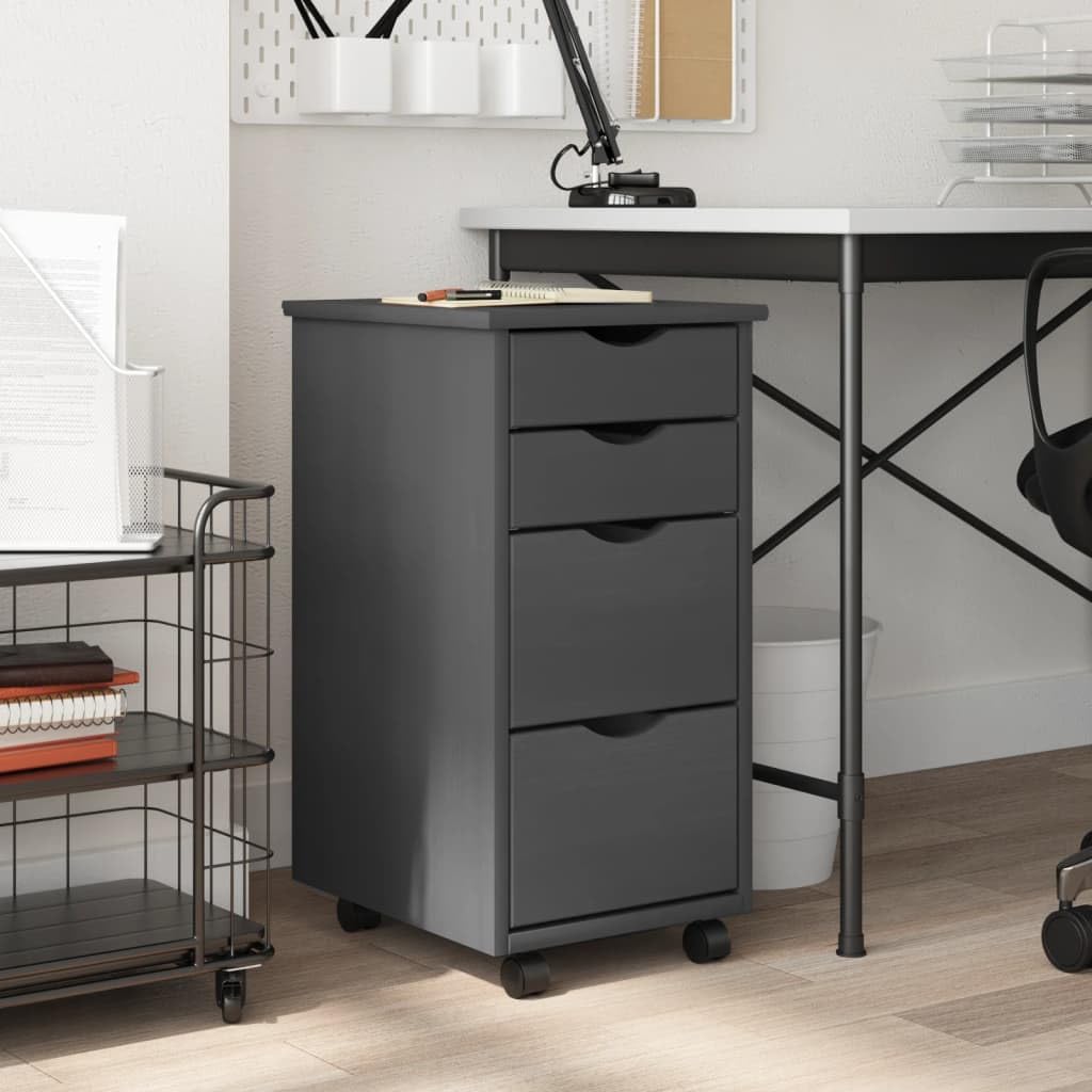 Aktenschrank für Büro Industrie Büro Bücherregal Büro Möbel 34 x 39 x 65,5 cm Niedriger Schrank Grau