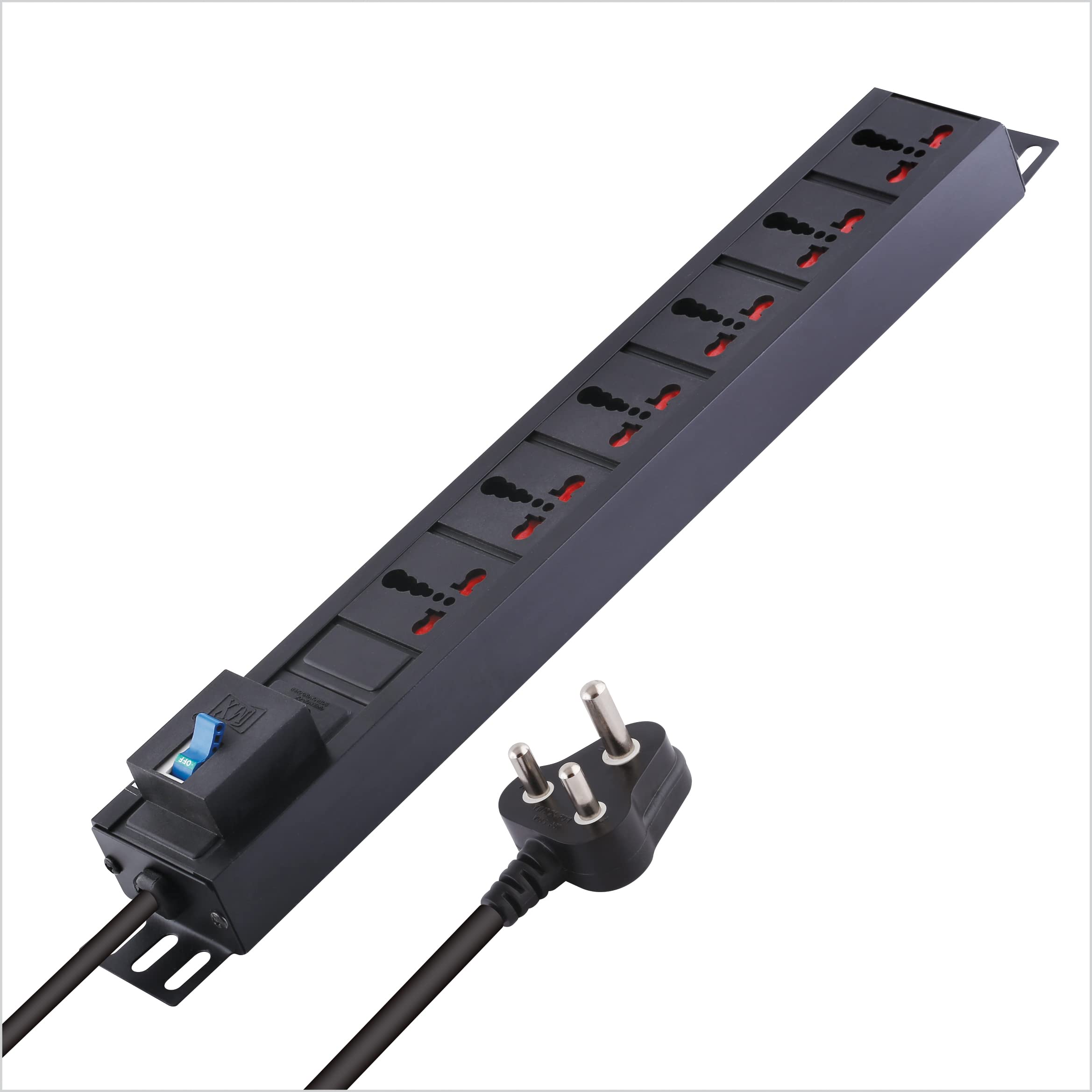 MX Extension Board 6 Outlet 3000W 15 AMP Socket with Heavy Duty (0.75 Sq.mm ISI Marked) Power Cord 3 Mtr with Single Pole MCB SwitchChild Safety Shutter & Alumminium Extrusion Body-image-14
