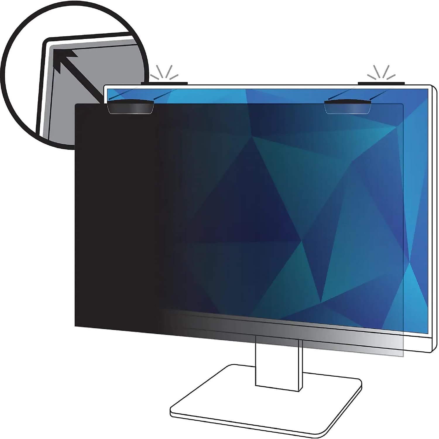 3M™ Filtro de privacidad para Monitor de Pantalla Completa de 61.0 cm Comply™ Magnetic Attach, 16:9, PF240W9EM