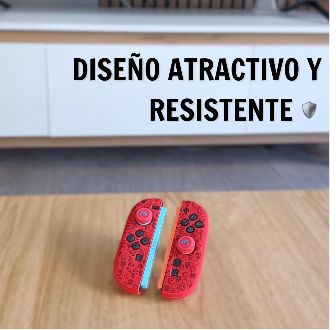 MME Funda de Silicona para Joy-con Switch 2, Antideslizante y Suave al Tacto, Protección para Mandos contra Desgaste y arañazos, Accesorios Switch 2 (Mario Rojo) - 5