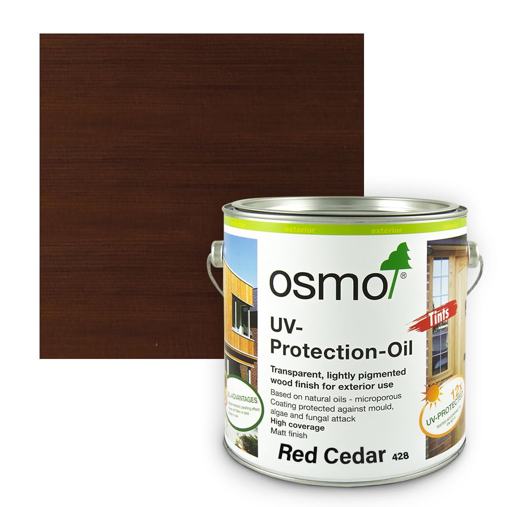 Osmo Red Cedar, 428 Uv Protection Oil Extra, Matt Tints (, 2.5L)