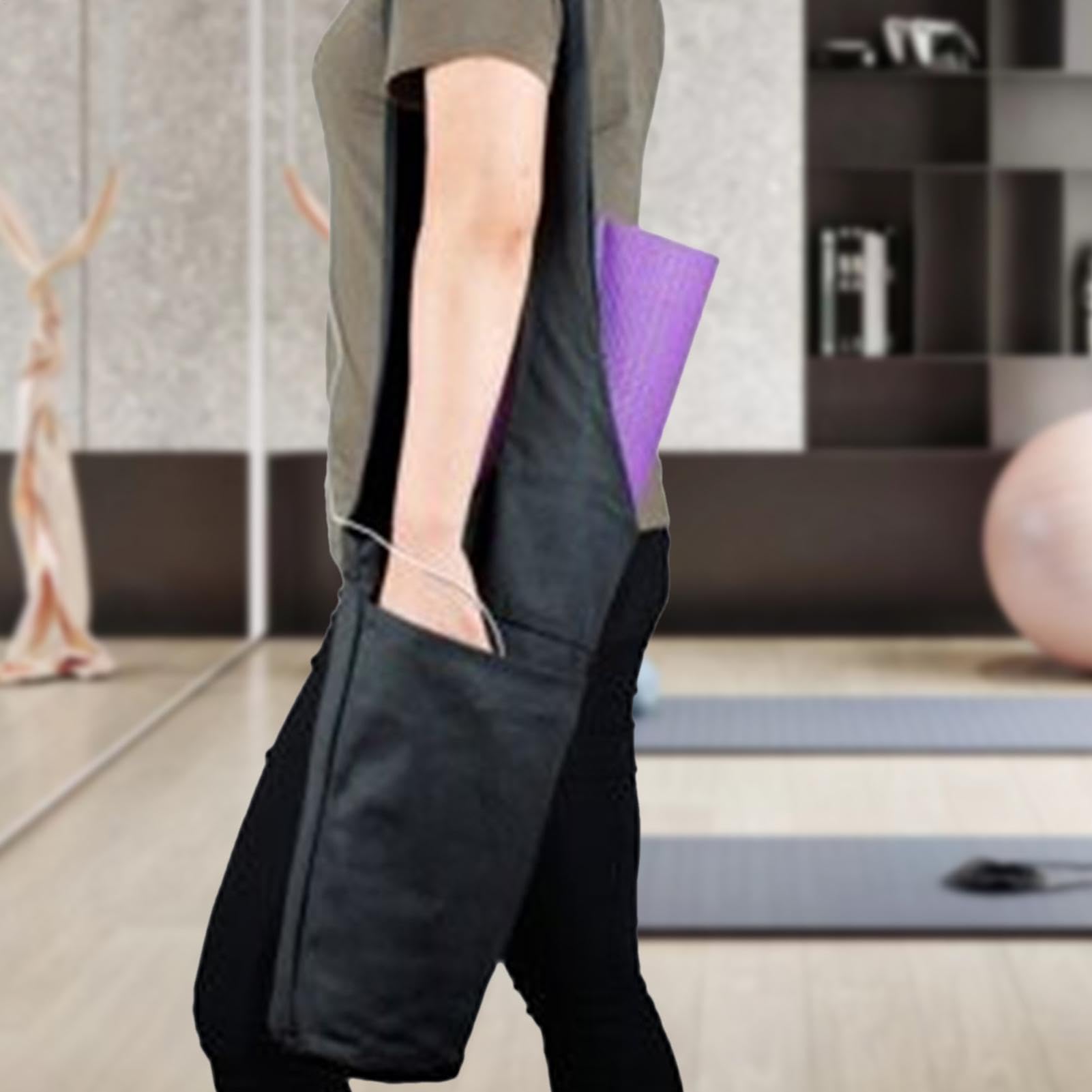 Borsa a tracolla lunga con tasche, borsa da yoga da donna, borsa per tappetino da yoga, contiene più accessori per yoga, una borsa da palestra per pilates