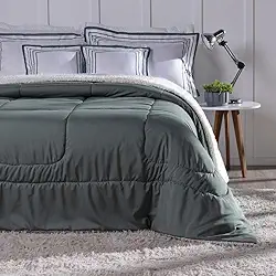 Kit Coberdrom Queen 5 peças, Soft, MR Enxovais, Unissex, Verde Militar