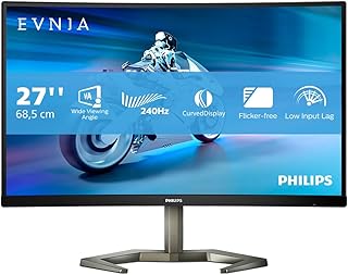 Philips Evnia 27M1C5200W - 27" FHD Curved Gaming Monitor, 240Hz, 1ms GtG, FreeSync Premium (1920x1080, HDMI, DisplayPort) ...