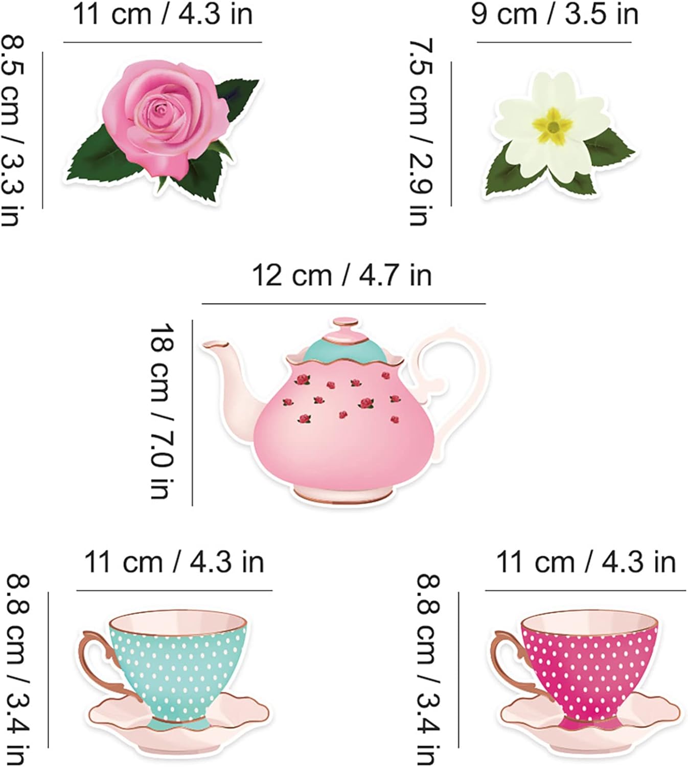 JeVenis 4 PCS Tea Party Banner Tea Party Birthday Banner Tea Party Decorations Leaves by Tea Party Decor