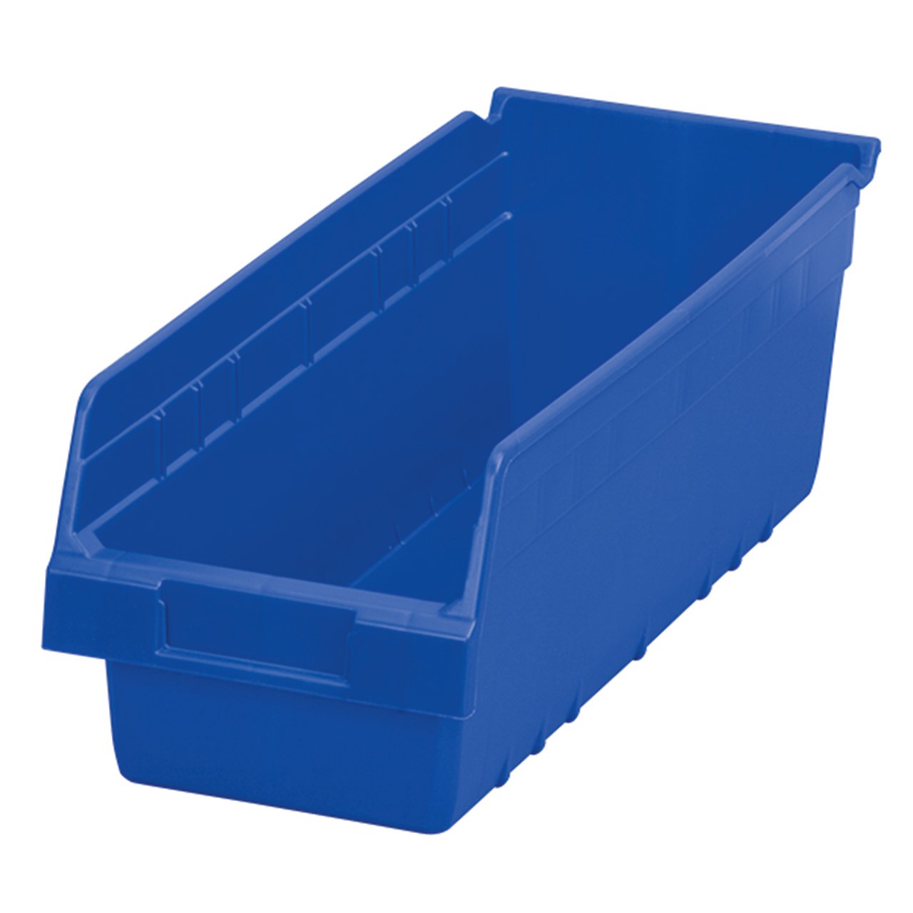 Akro-Mils30098 ShelfMax Plastic Nesting Shelf Bin Box, 18-Inch Length x 6-Inch Width x 6-Inch Height, Case of 10, Blue