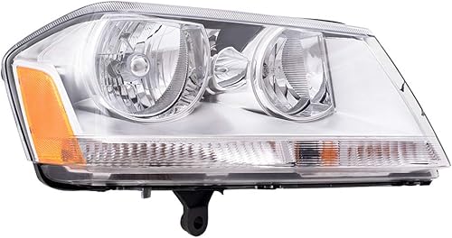 Brock Faro halógeno de repuesto para pasajero con bisel cromado compatible con Avenger 5116342AB 2008-2014