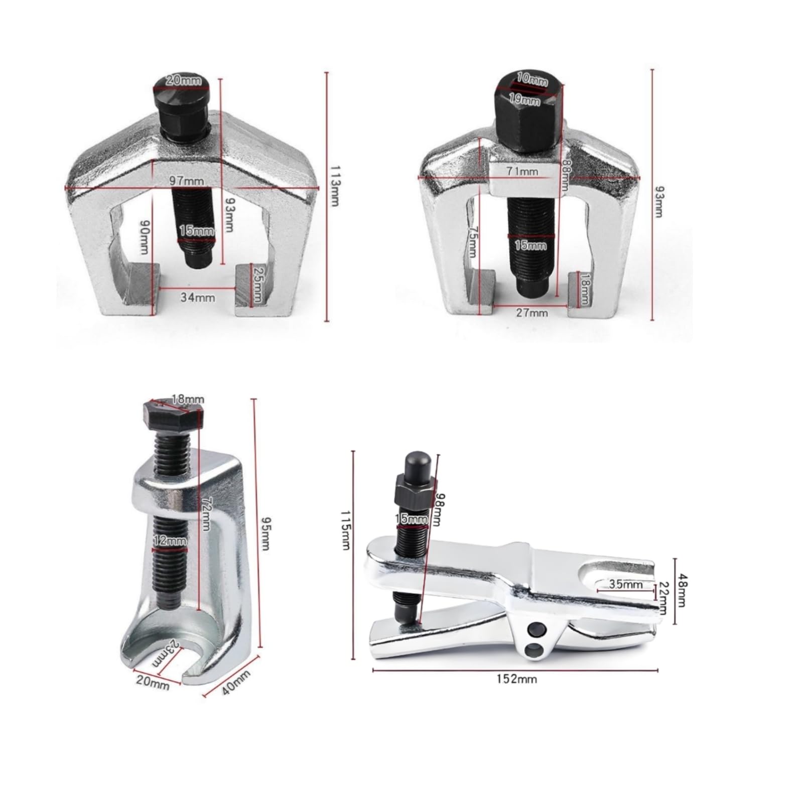 5 Piezas Extractor Rótulas Endurecido