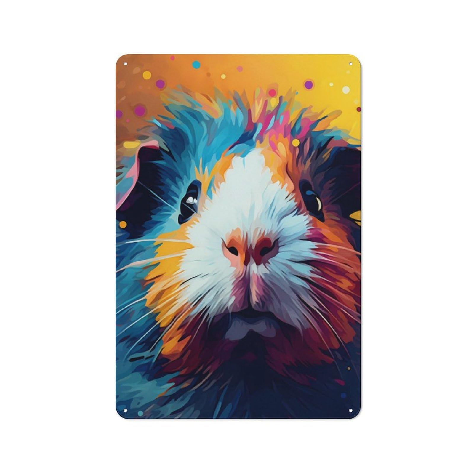 Junmoney Guinea Pig Color For Lounge Or Reading Corner, Retro Metal Sign 30X20cm, For Metal Sign Collectors, For Garage And Workshop Walls