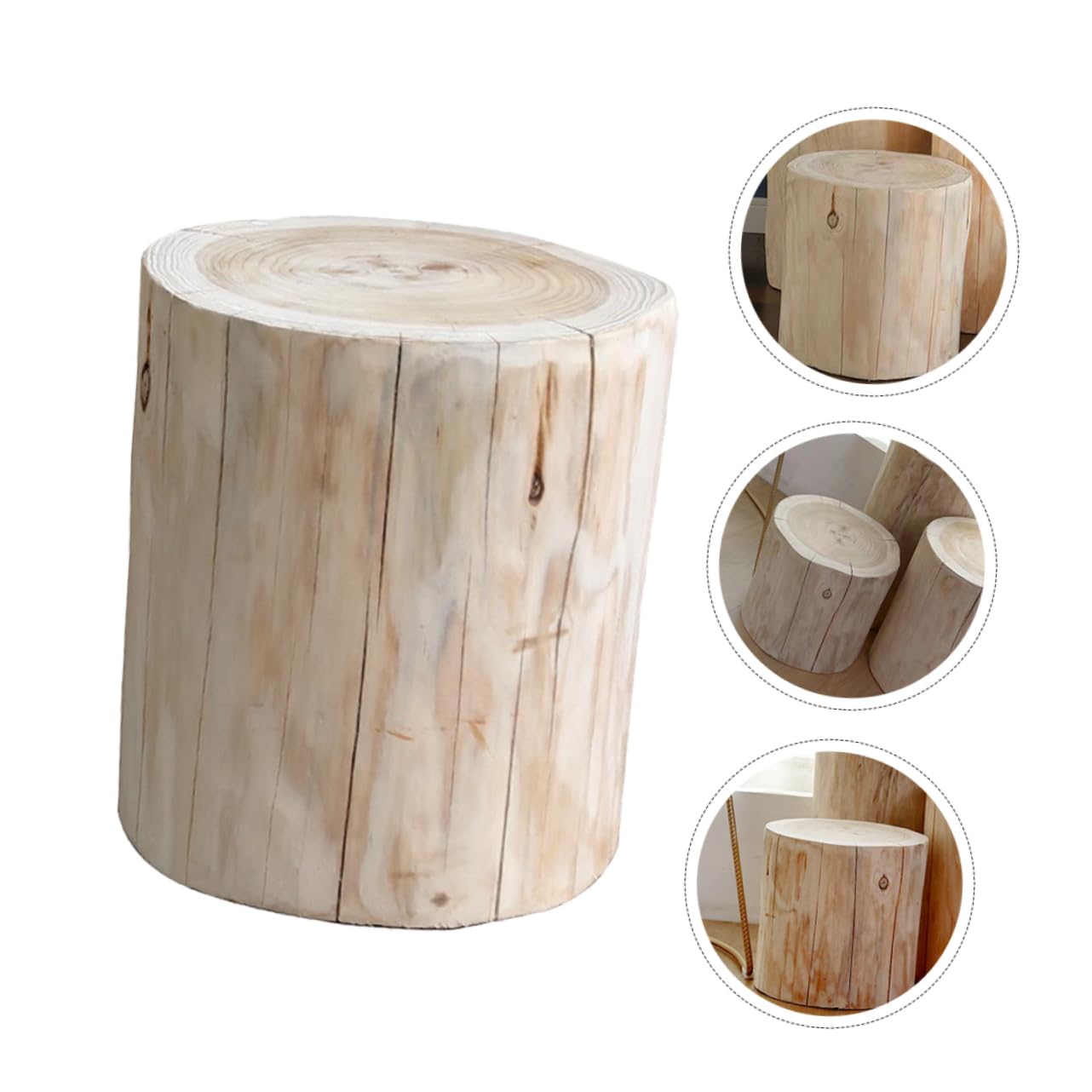YARNOW Taburete de Madera Natural Pequeño para Cambiar Zapatos Mesa Auxiliar Multiusos para Sofá Dormitorio y Mesita de Noche Diseño Resistente Adecuado para Decoración y Doméstico