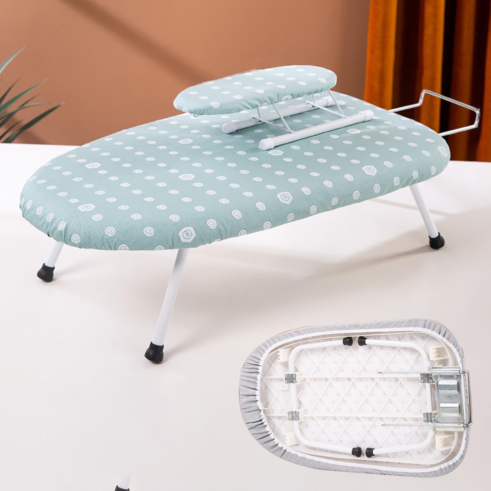 XNSHUNHOYN Tabletop Ironing Broad, Mini Folding Ironing Broad, Ironing Board,Portable Small Ironing Broad for Laundry Room, Apartment, Dorms,D
