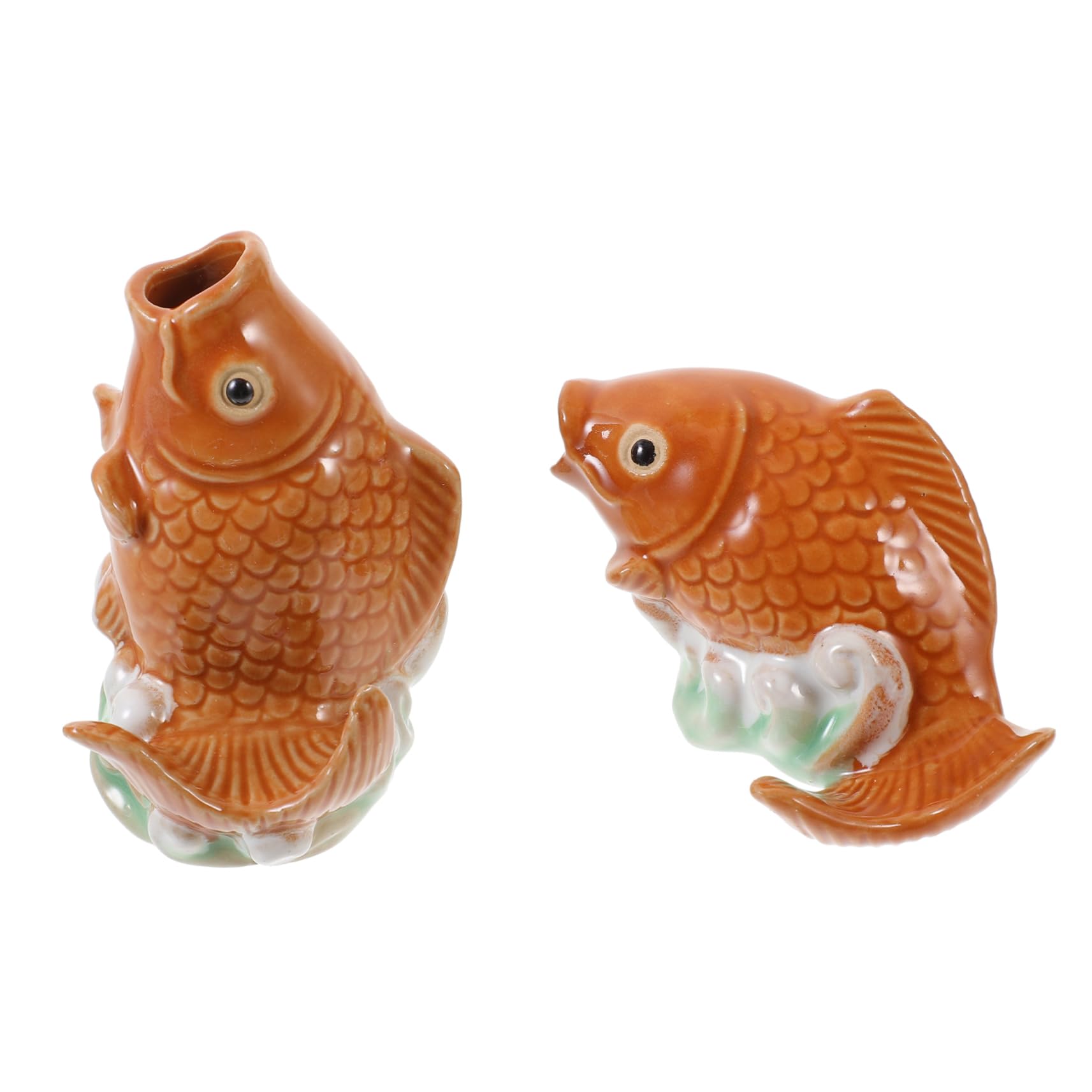 BCOATH Garden Carp Statue Pond Fountain Nozzle Replacement Carp Figures for Water Sprinkler Sculpture