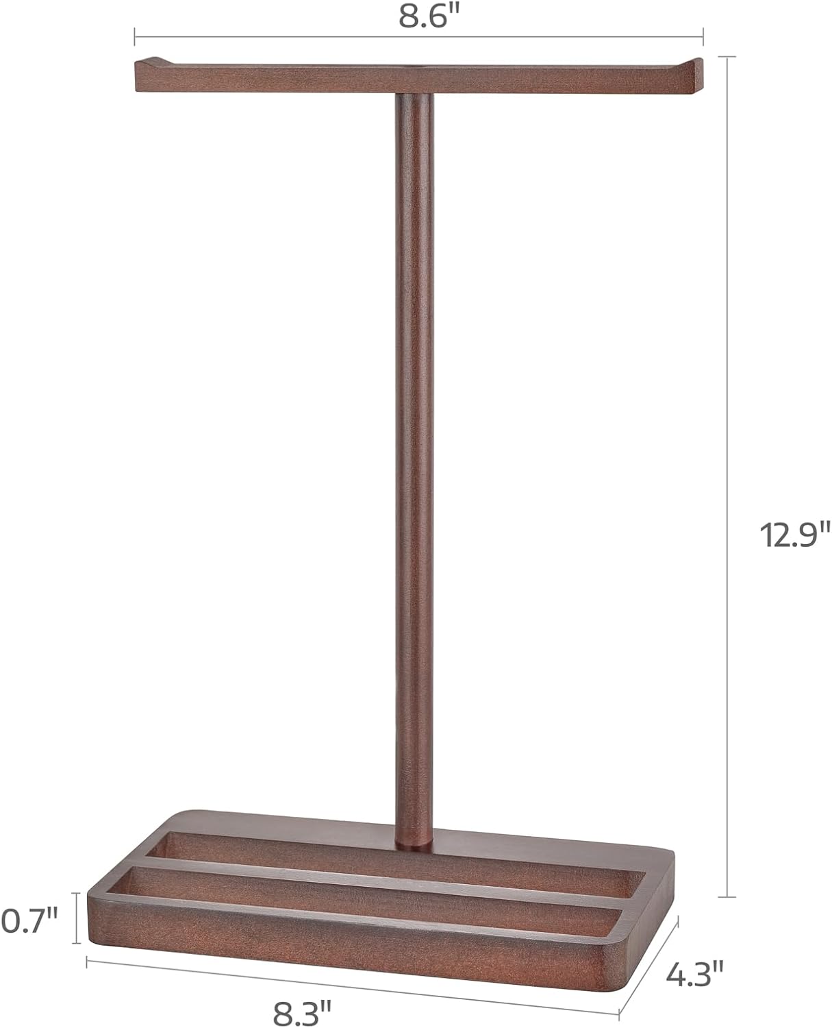 Mkono Wooden Baseball Drip Necklace Organizer Holder, Championship Ring Display Holder, Softball Ring Holder Baseball Gifts for Boy Team Player Men Home Bedroom Decor - Image 7