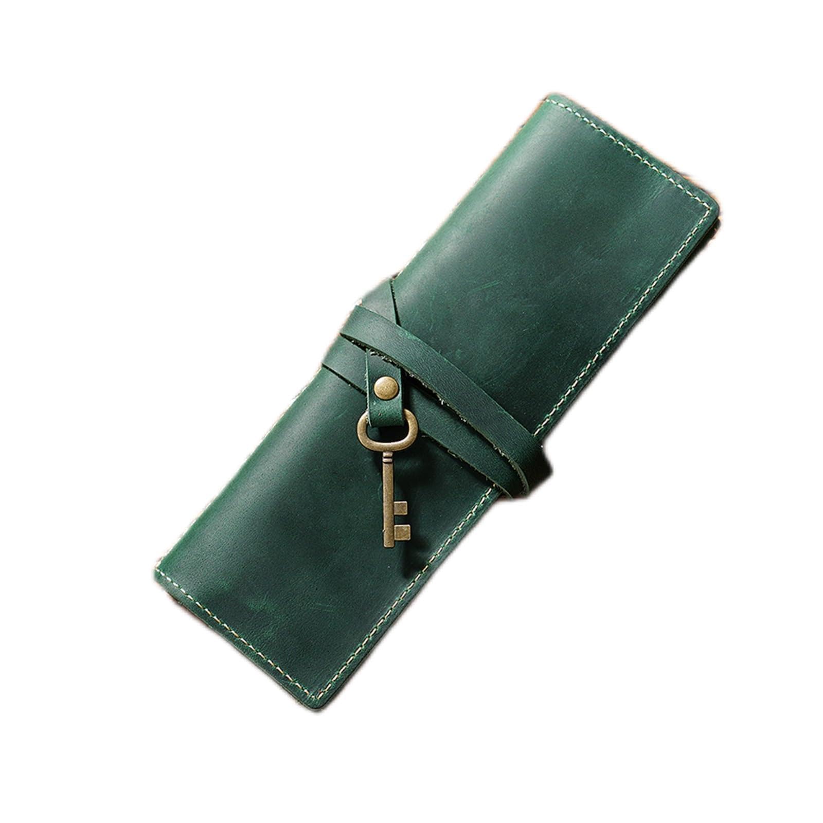 Kategoria: Skórzane pióro-pudełko Piórnik skórzany wielokolorowy 18,5x6,5 cm(Groen)