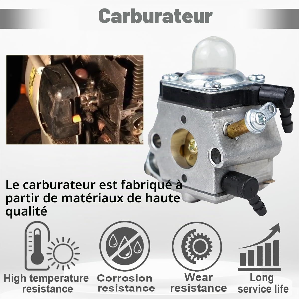 ZAMDOE WT-253-1 Carburateur pour Stihl BG72 BG75 HS80 FS80 FS85 BG4227 Souffleuses à Feuilles Remplace WT253 42271200600 avec Filtre à air Bougie d'allumage Filtre à Carburant Ligne de Carburant