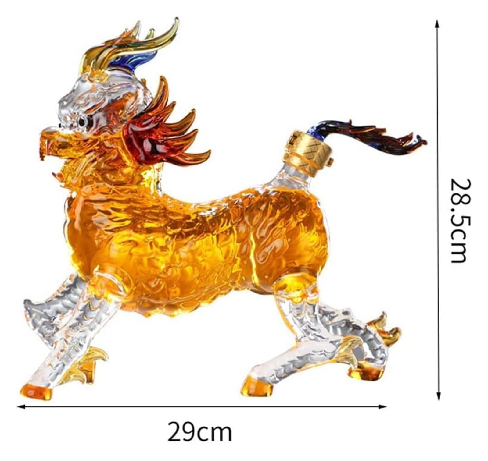 Butelki na whisky i wino, 1000 ml szklany dekanter do whisky Kirin Sculpture