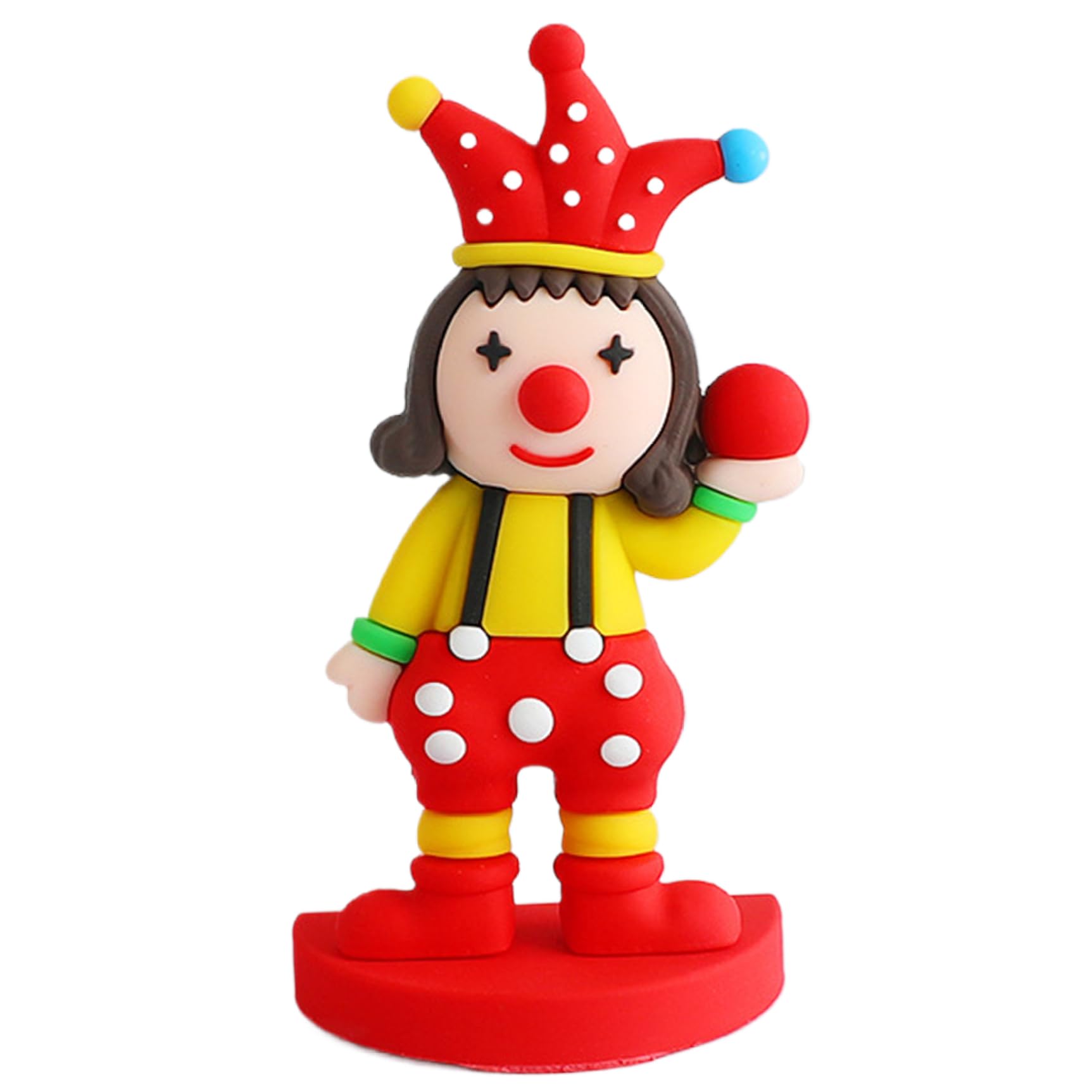 Hintyne Clown Ornament Clown Figurines, Miniature Colourful Circus Decor, Carnival Cake Topper Ornament, Reusable Art the Figure Style 4
