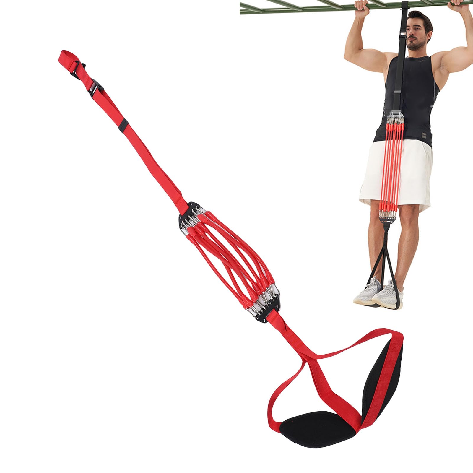 RiToEasysports Fascia di Assistenza per Trazioni di Assistenza Regolabile da 240 Libbre con 8 Fasce Elastiche per Allenamento per la Forza del Mento e Allenamento in Palestra a Casa