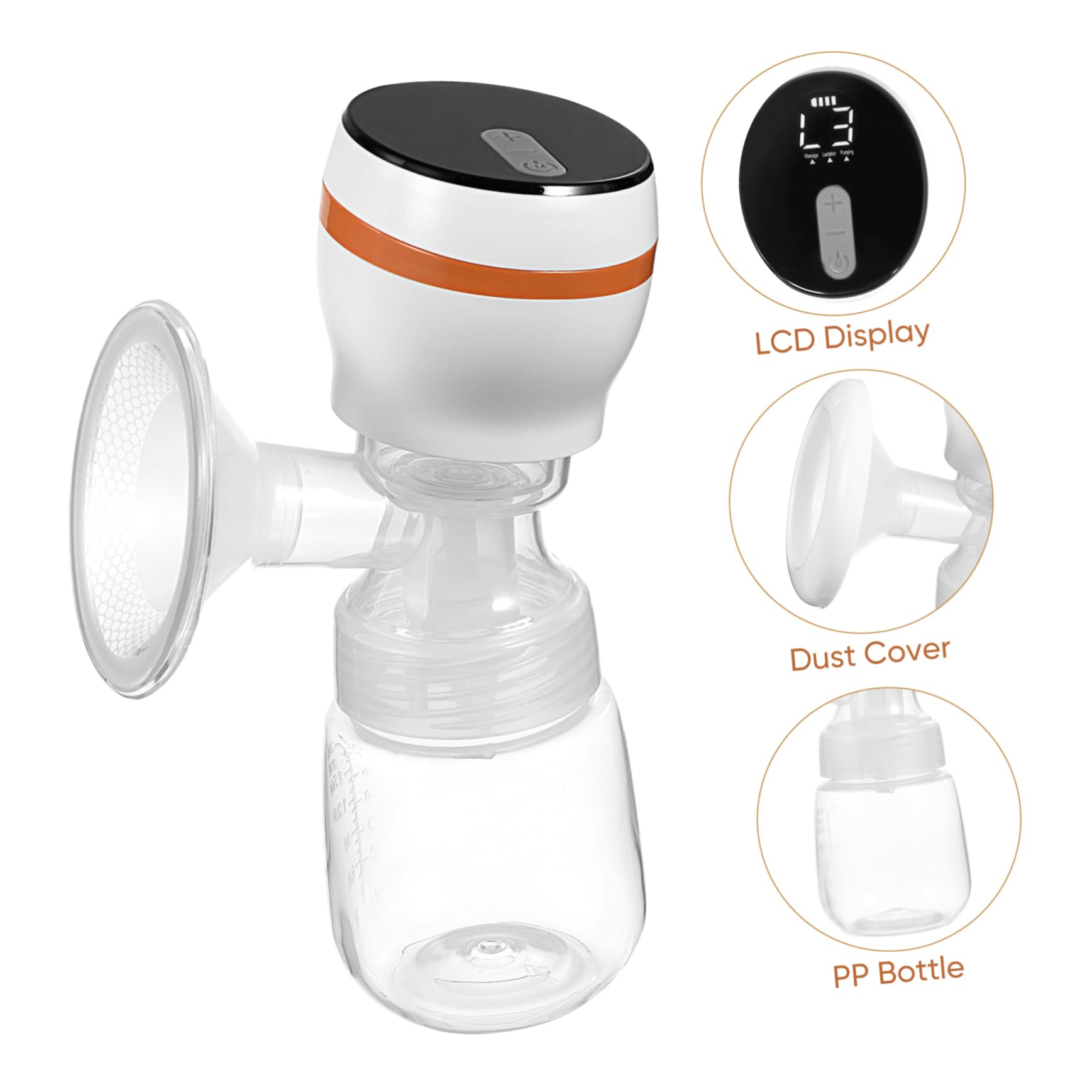Toddmomy Extractor de Leche Eléctrico Portátil Cuatro Modos de Succión y Diseño Ligero en Material Pp para Lactancia Cómoda y Silenciosa en Casa