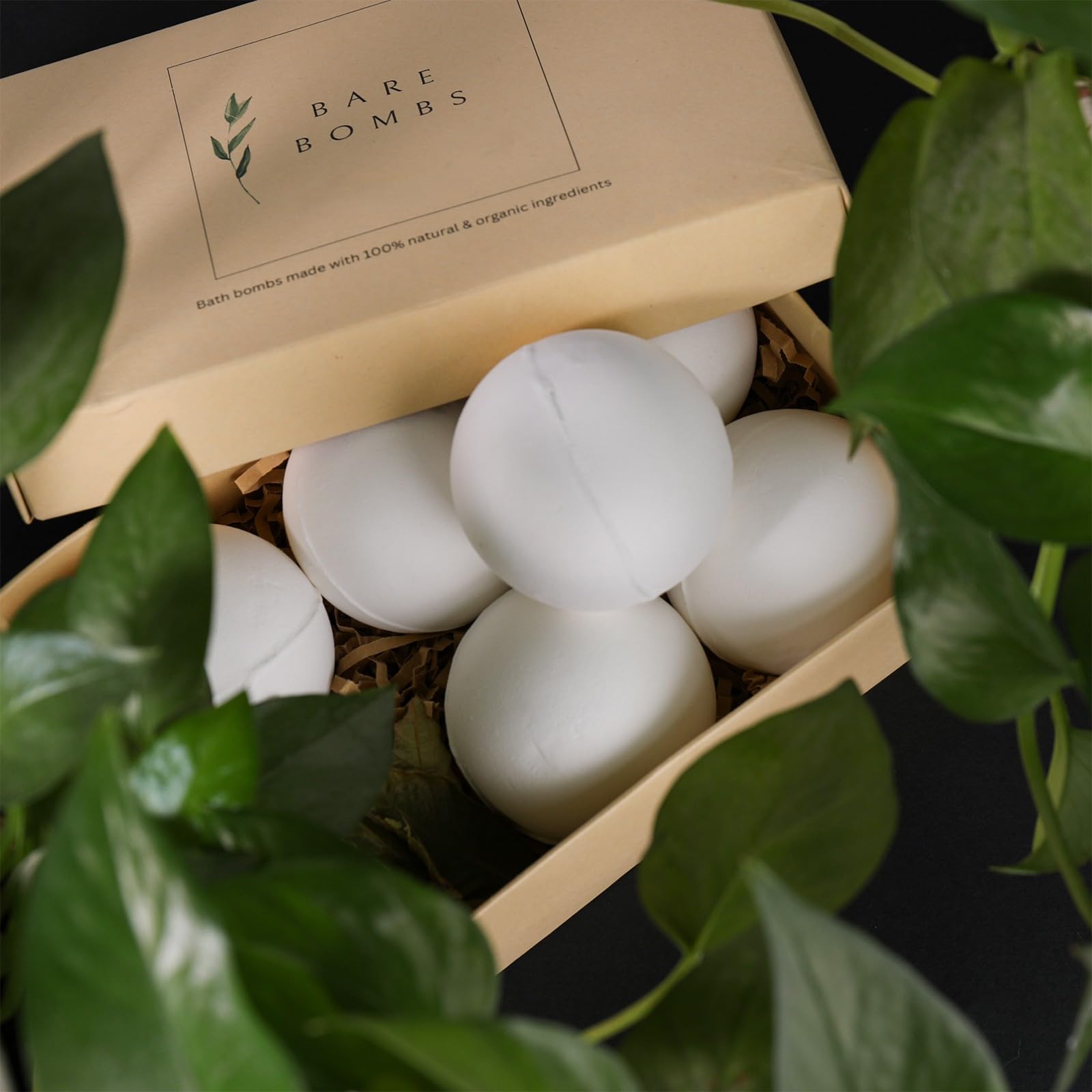 Natural & Organic Bath Bombs with a Variety of Essential Oils, Dye and Paraben Free, Vegan, at Home Spa, Extra Large, Set of 6