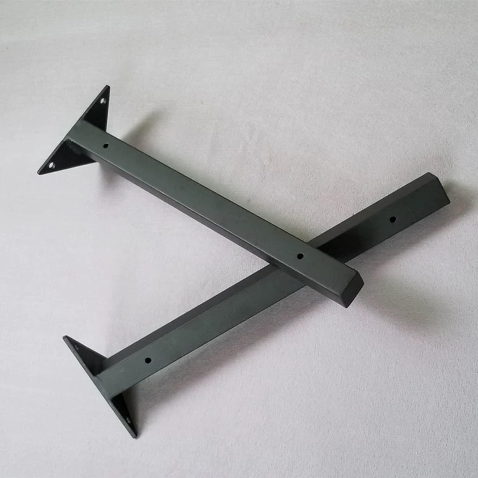 2 Piezas Soportes para Estantes Pesados,Palomilla para Estanterías de Pared,Escuadras Estanterias Metalicas para Estanterías Cocina Exhibición Pared,con Tornillos (40cm,Negro)