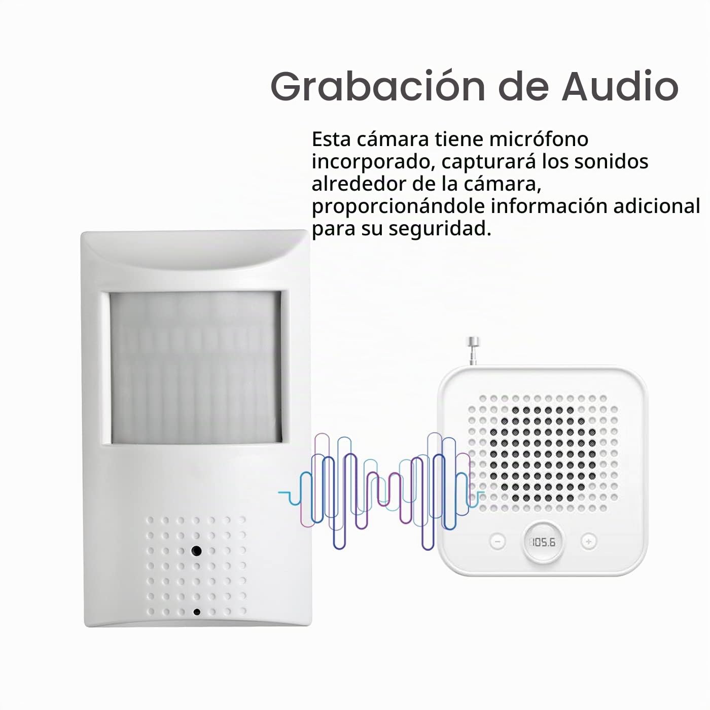 5MP PIR 940nm PoE Cámara IP con Micrófono, 3.7mm Lente 80° LED IR Visión Nocturna CCTV Audio Cámara IP Seguridad Interior, P2P Mini Vídeo PIR CAM Movimiento Detección (IPIR-P-A-HS)