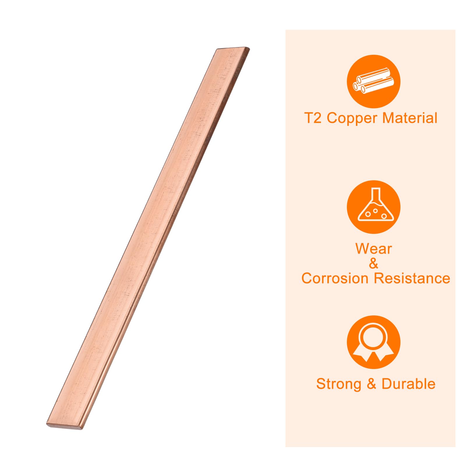 Barra Piatta In Rame 5x20x200mm - Per Elettricità, Fai Da Te E Progetti Artigianali - Foto 4