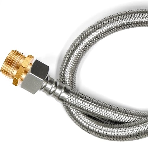 Miniatura 3 de Adaptadores de manguera de jardín de latón macizo, adaptadores de manguera de ducha de baño, adaptador de conectores GHT a NPT adaptador de tubería