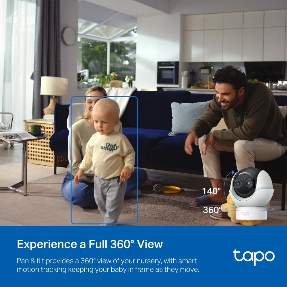 Tapo C840 2K 4MP dwuobiektywowa niania monitor, monitorowanie dziecka 360°, noktowizor HD, wykrywanie AI, bezpieczeństwo domu, analiza snu, Alexa, Google Home, elastyczne przechowywanie, bez opłaty