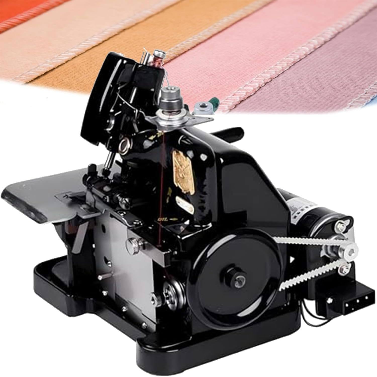 Máquina Overlock, Serger industrial con 3000 puntadas por minuto, ancho Overlock 3.0-5.0mm, capacidad de 3 puntadas para telas resistentes