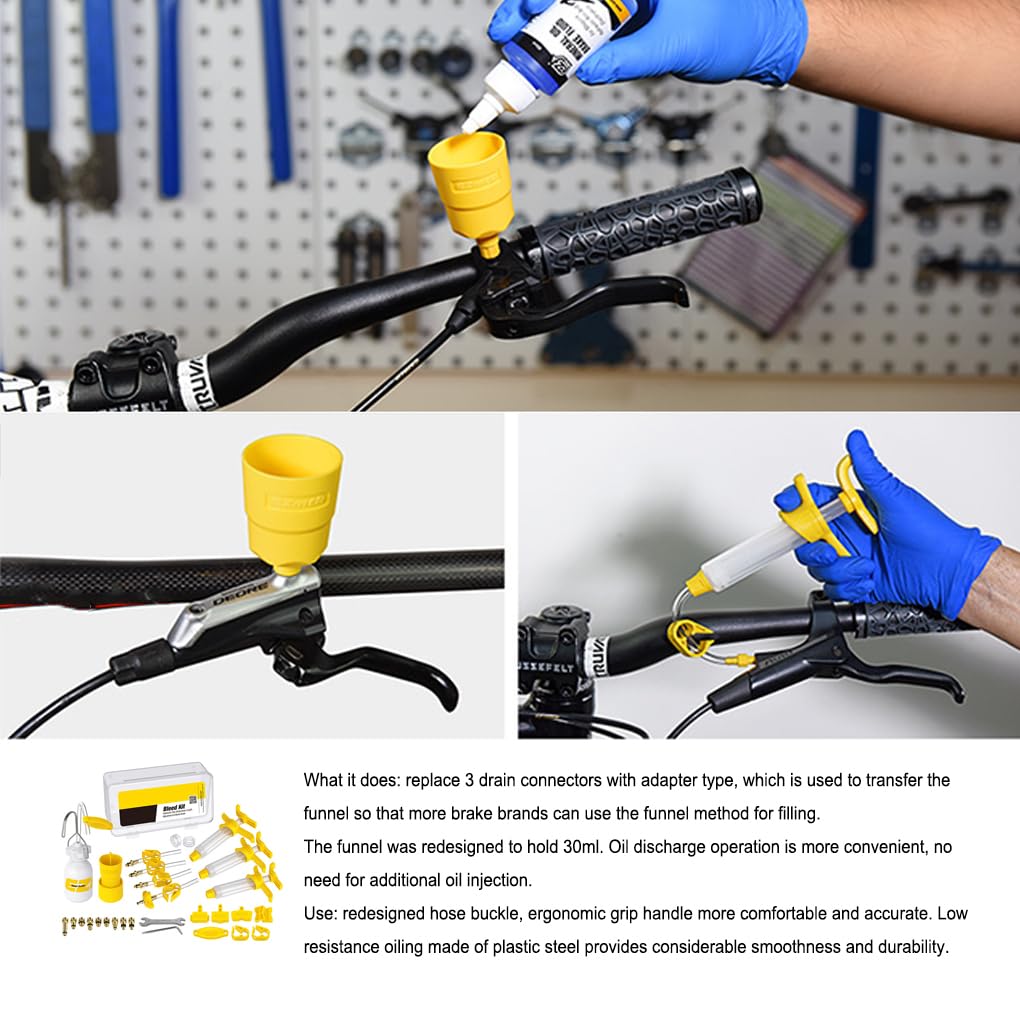 Strumenti di Manutenzione Lavorazione comodità Ampio utilizzo Manutenzione della Bici Kit di spurgo dei Freni Pratico Strumento per Dischi Idraulici, Tipo 5