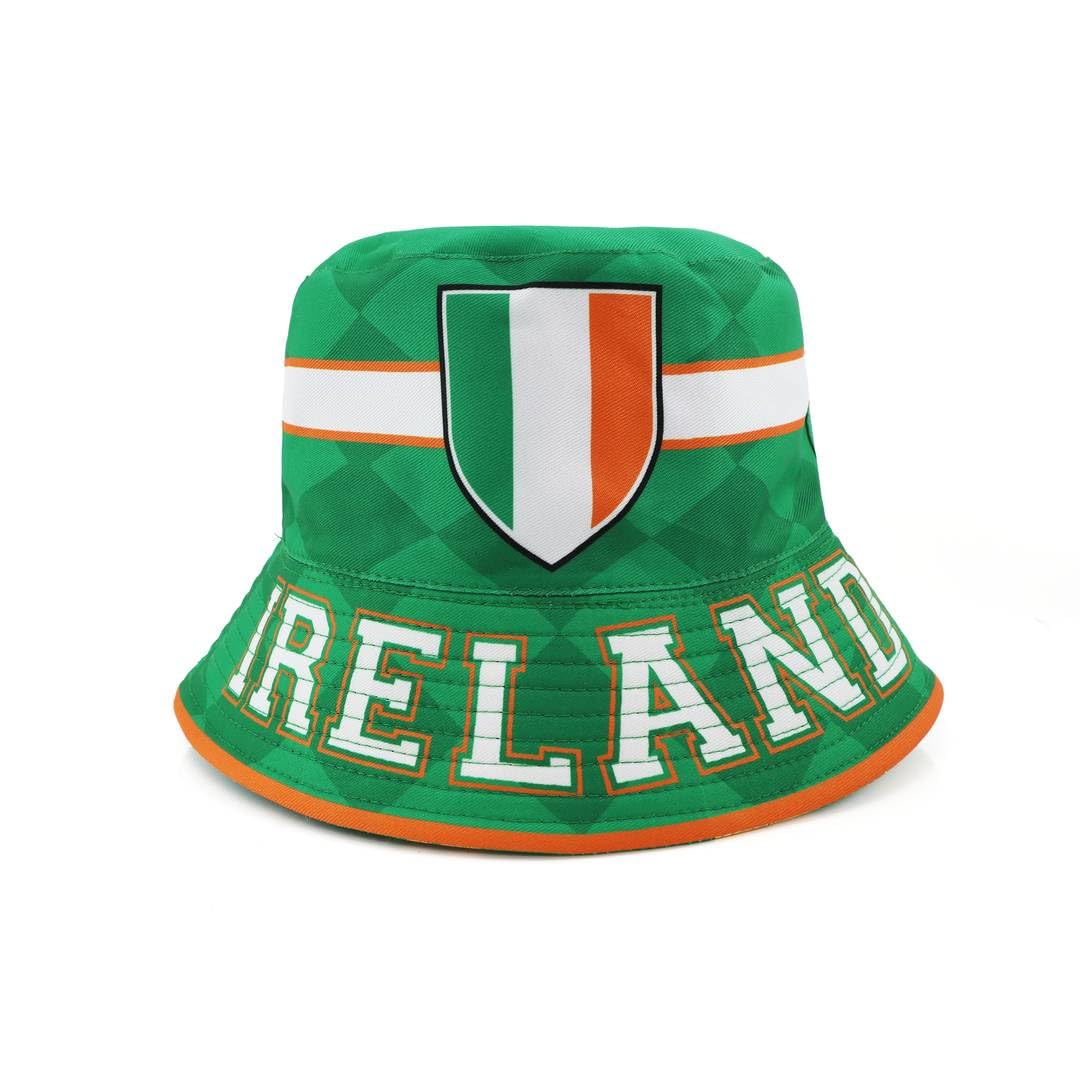 Sombrero de pescador de Irlanda unisex para adultos, sombrero verde con bandera irlandesa e impresión de Irlanda, fútbol, rugby de las seis naciones, disfraz del día de San Patricio para hombres y