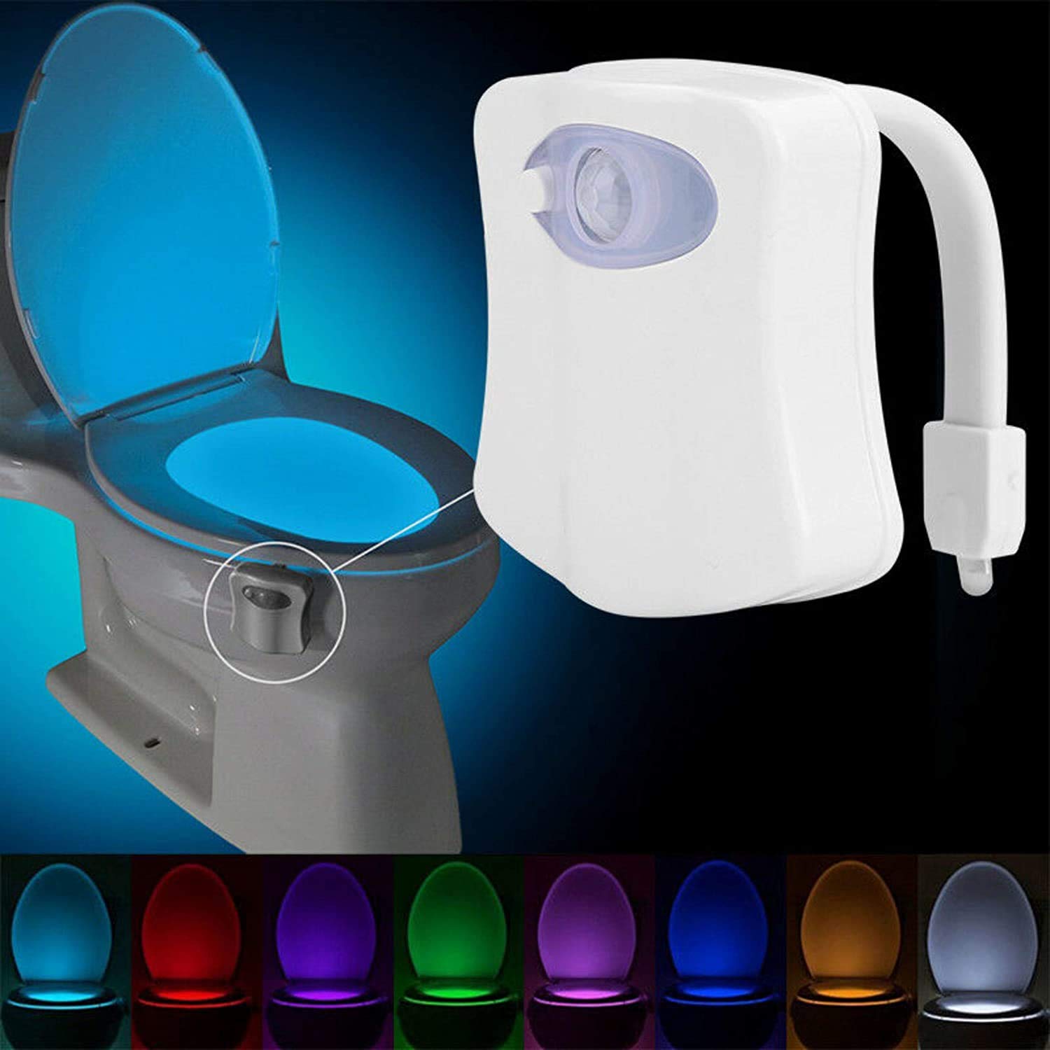 Original Toilet Bowl Light Toilet Lights Inside Toilet Sensor - Cool Gadgets for Men